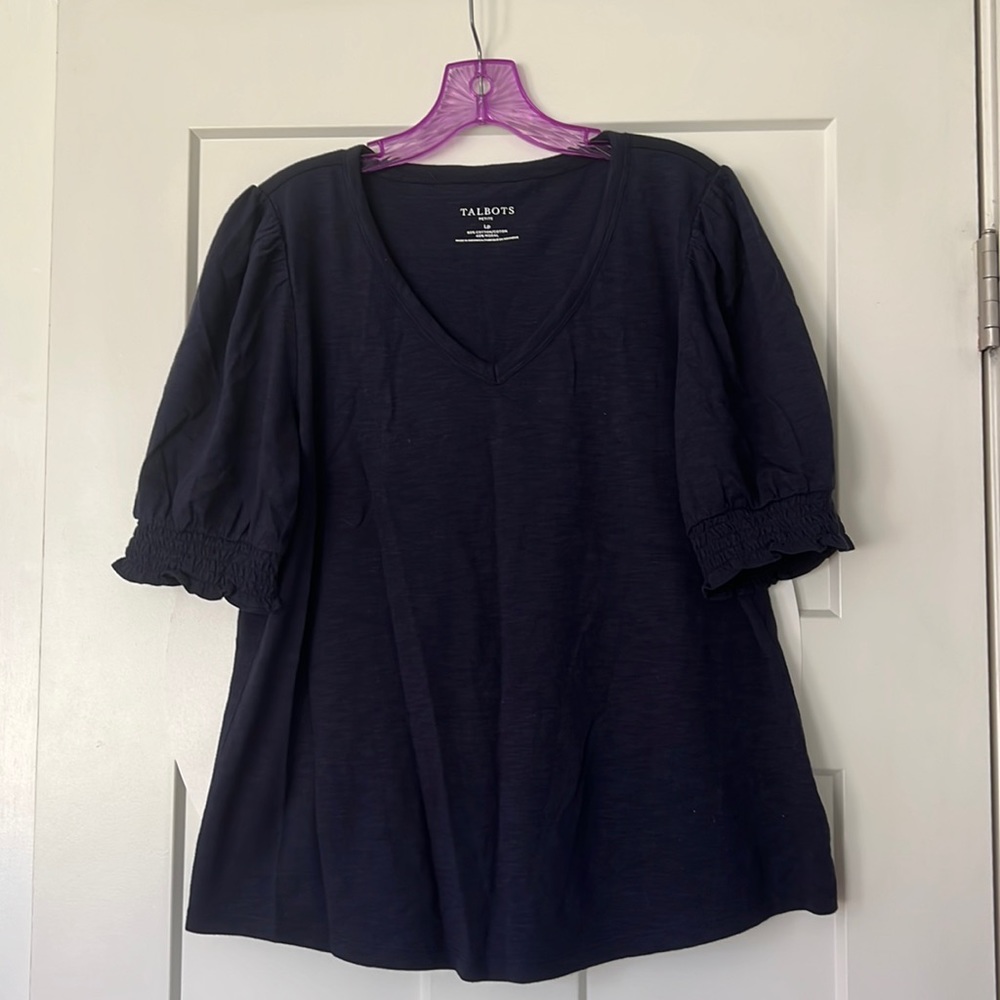 Talbots navy top size petite L